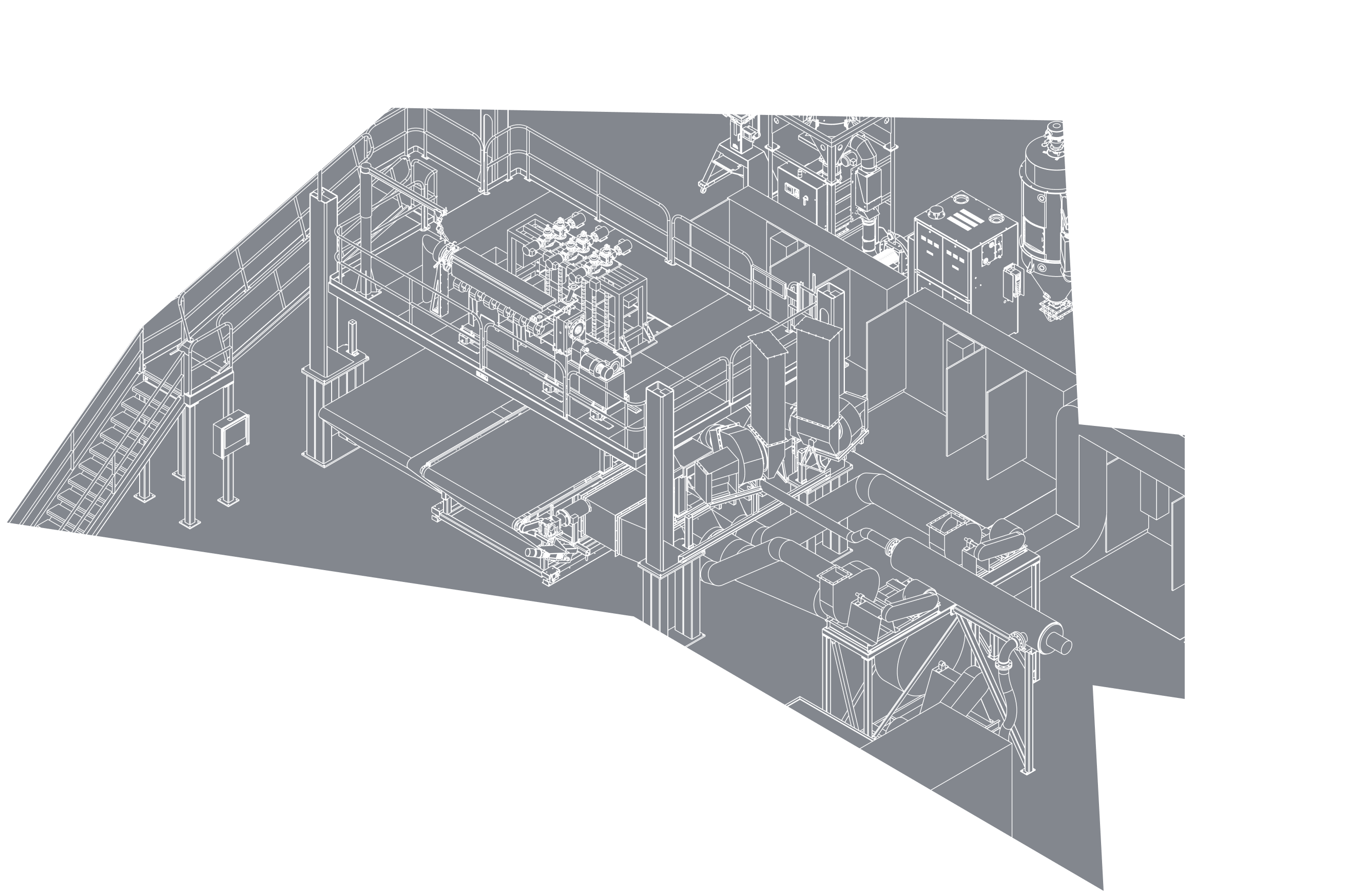 Hills meltblown system rendering.