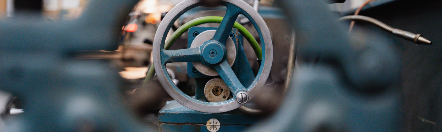 Close-up of Hills manufacturing equipment.